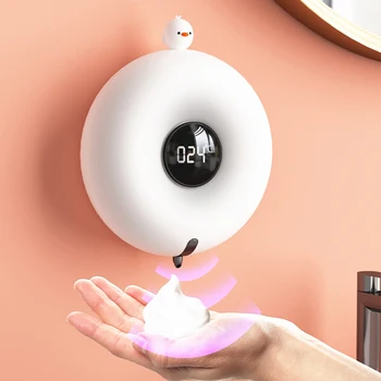 Автоматический дозатор жидкого мыла, настенное устройство для мытья рук, бесконтактное индукционное вспенивание с интеллектуальным датчиком для ванной комнаты Отеля