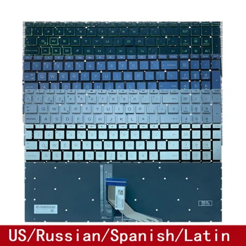 Для HP Pavilion 15-DA 15-CX 15-DB 15-DX 15-DR 250 G7 255 256 G7 Клавиатура для ноутбука США Русский Испанский Латинский С подсветкой