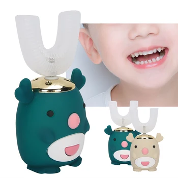 Детская Электрическая Звуковая Зубная щетка в форме ABS, Всенаправленная Водонепроницаемая Герметизация, Интеллектуальная Чистящая Зубная щетка, Инструмент для ухода за полостью рта