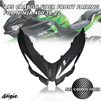 Обтекатель передней фары для Kawasaki Ninja 400 Цвет Углеродного Волокна для Kawasaki Ninja 400 2018-2023 Аксессуары для Обтекателя ABS