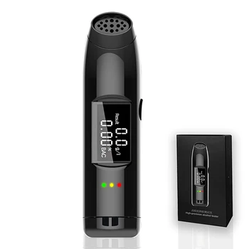 Цифровой тестер дыхания на алкоголь, портативный USB-алкотестер для зарядки, анализатор, детектор ЖК-экрана, 3 цвета светодиодной подсветки