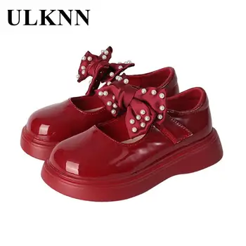 Кожаная обувь для девочек-студенток Princess 2023, Детская обувь на мягкой подошве, Маленькие одиночные туфли для девочек, Студенческий ветер, Бэби-бум