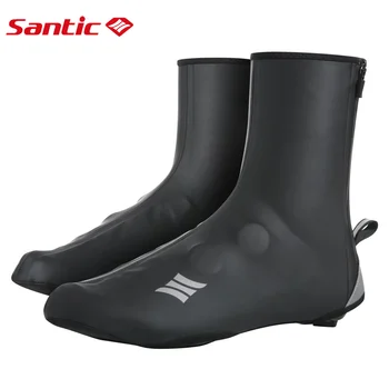Мужская Велосипедная обувь Santic, Зимние Ветрозащитные, Сохраняющие Тепло Дорожные Галоши MTB